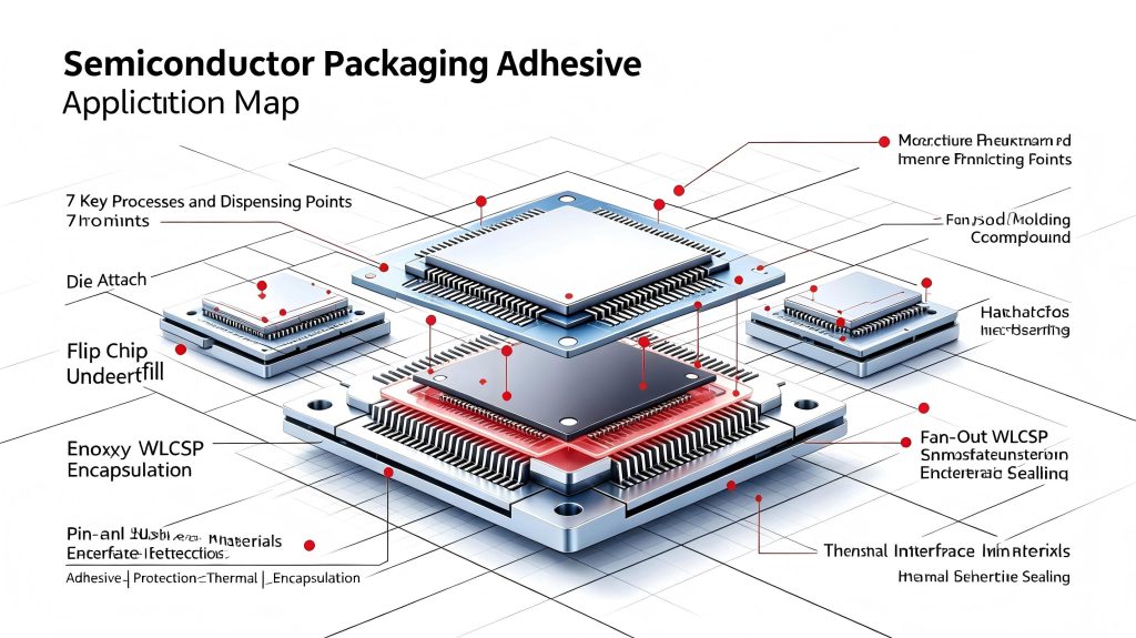 Semiconductor packaging adhesive solution