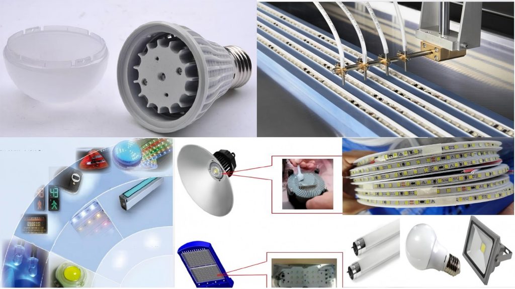 Adhesive solutions for LED and LED-related products
